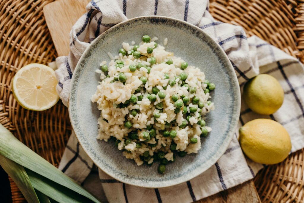 Arroz-con- guisantes